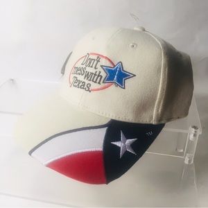 Official Don’t Mess With Texas  Beige Twill Baseball Cap Hat Vintage 2004 NOS